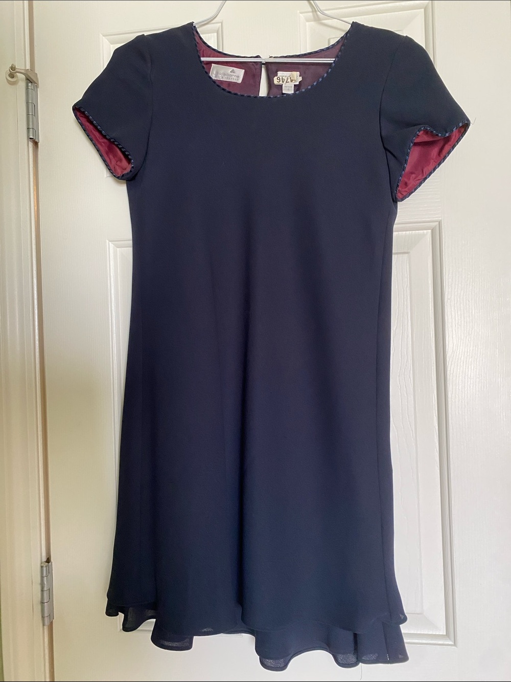Navy Short-Sleeve Dress